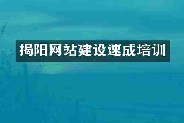 揭阳网站建设速成培训