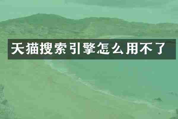 天猫搜索引擎怎么用不了