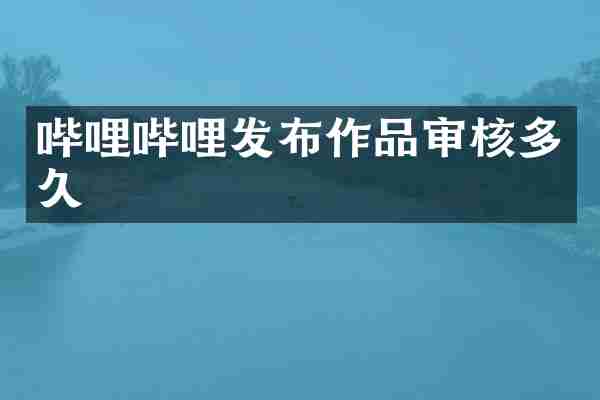 哔哩哔哩发布作品审核多久