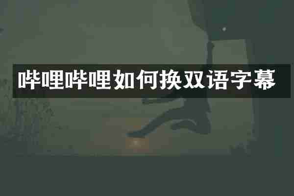 哔哩哔哩如何换双语字幕