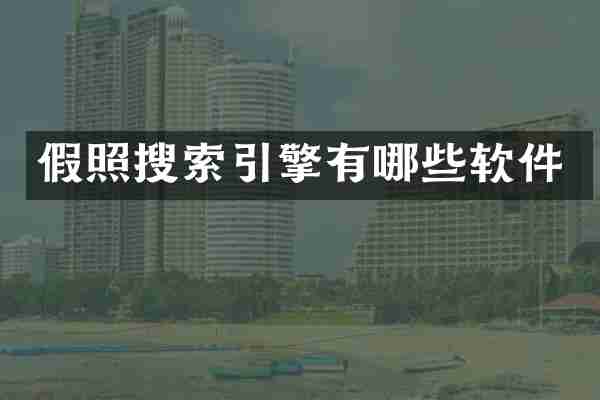 假照搜索引擎有哪些软件