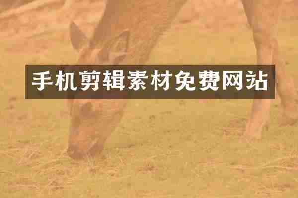 手机剪辑素材免费网站