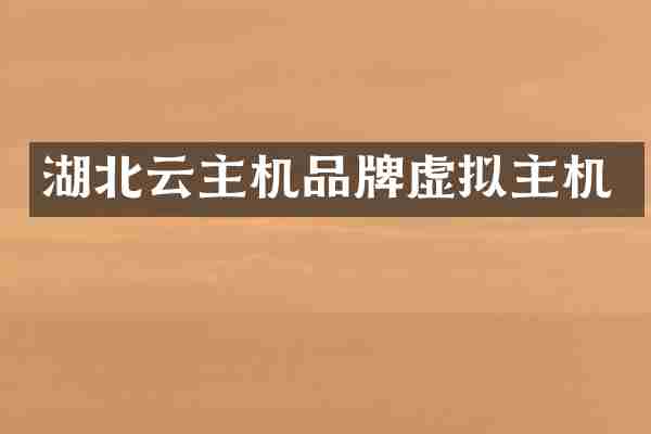 湖北云主机品牌虚拟主机