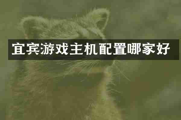 宜宾游戏主机配置哪家好