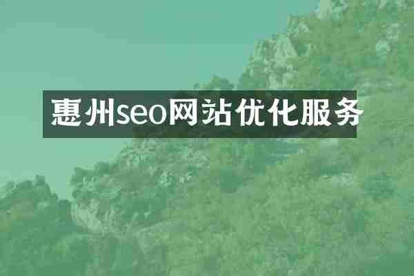 惠州seo网站优化服务