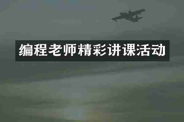 编程老师精彩讲课活动