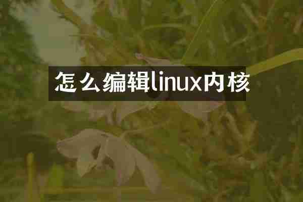 怎么编辑linux内核