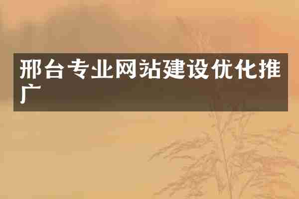 邢台专业网站建设优化推广
