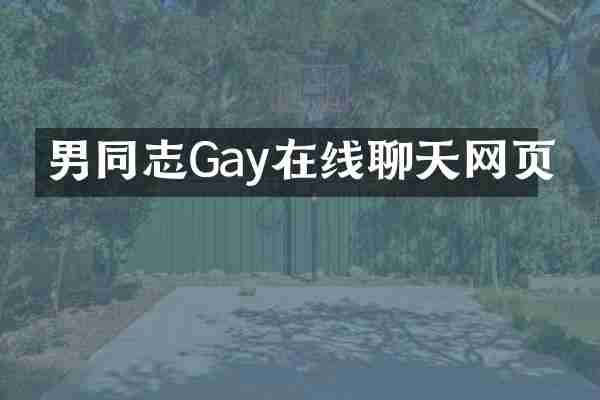 男同志Gay在线聊天网页