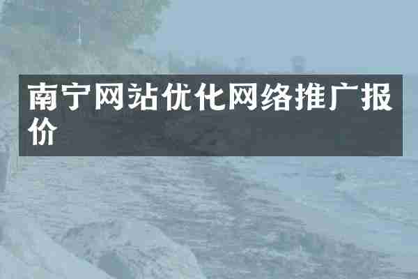 南宁网站优化网络推广报价