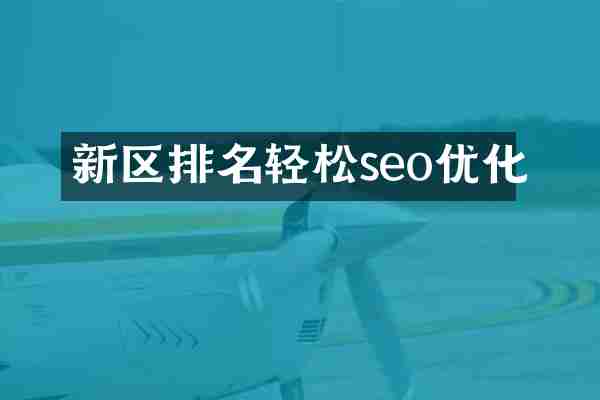 新区排名轻松seo优化