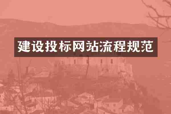 建设投标网站流程规范