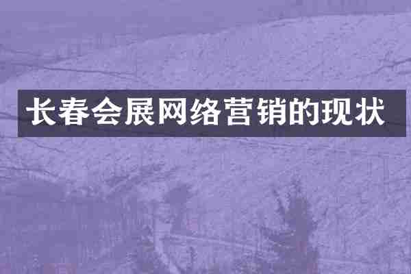 长春会展网络营销的现状