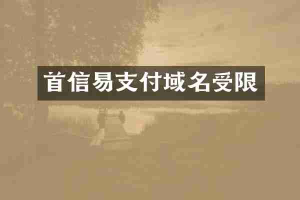 首信易支付域名受限