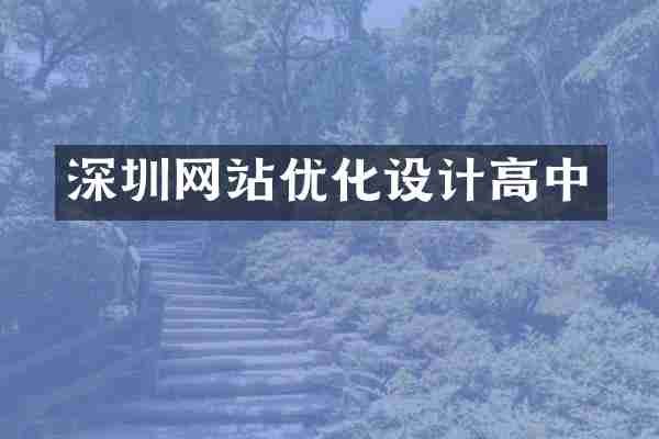 深圳网站优化设计高中
