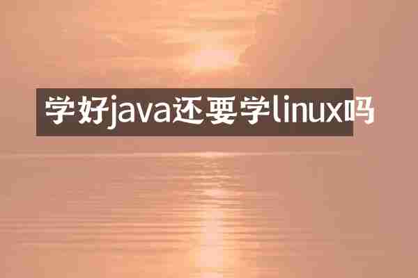 学好java还要学linux吗
