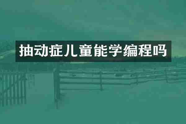 抽动症儿童能学编程吗