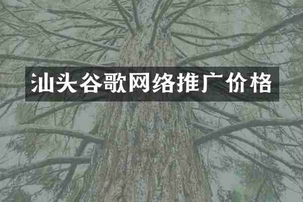 汕头谷歌网络推广价格