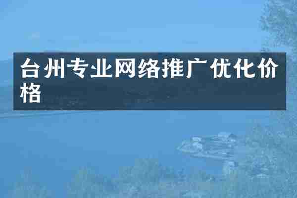 台州专业网络推广优化价格