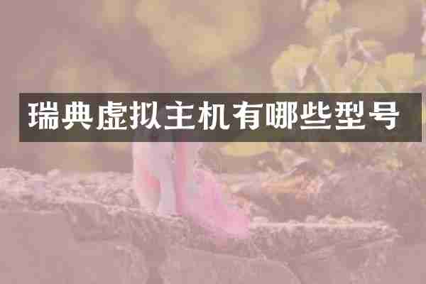 瑞典虚拟主机有哪些型号