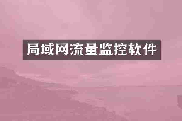 局域网流量监控软件