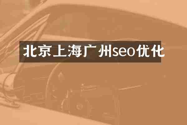 北京上海广州seo优化