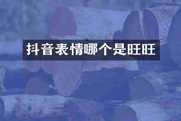 抖音表情哪个是旺旺