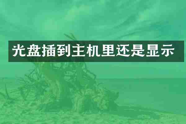 光盘插到主机里还是显示