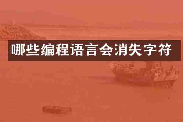 哪些编程语言会消失字符