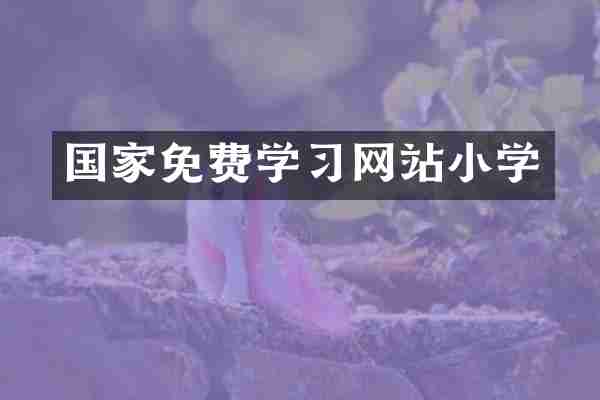 国家免费学习网站小学