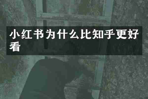 小红书为什么比知乎更好看