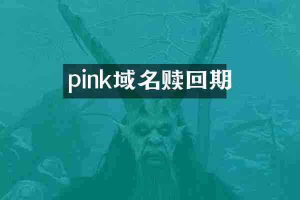 pink域名赎回期