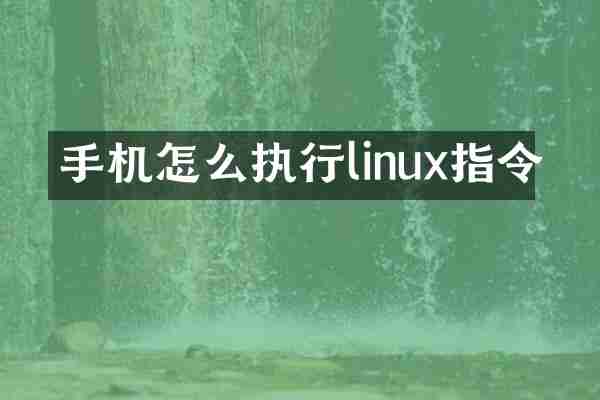 手机怎么执行linux指令