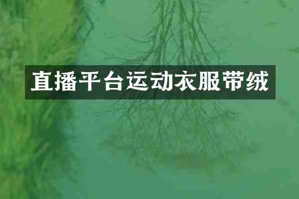 直播平台运动衣服带绒