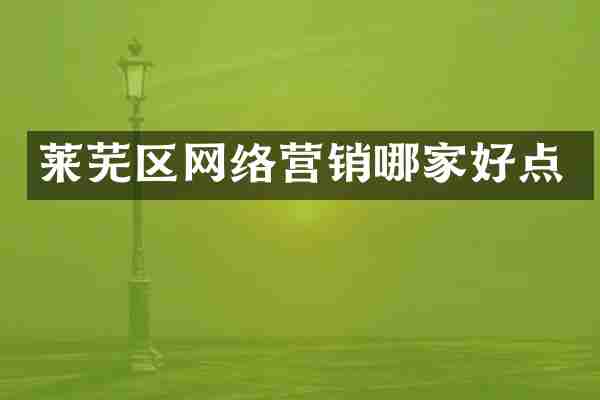 莱芜区网络营销哪家好点