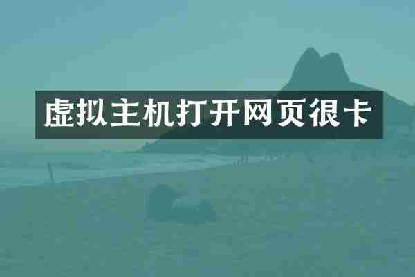 虚拟主机打开网页很卡