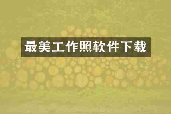 最美工作照软件下载