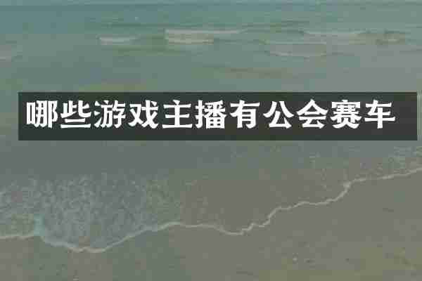 哪些游戏主播有公会赛车