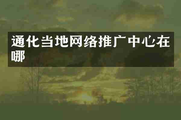 通化当地网络推广中心在哪