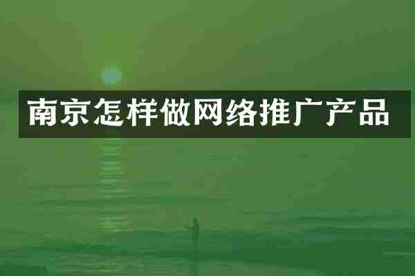 南京怎样做网络推广产品