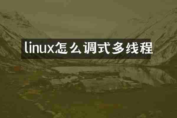 linux怎么调式多线程