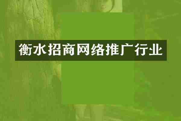 衡水招商网络推广行业
