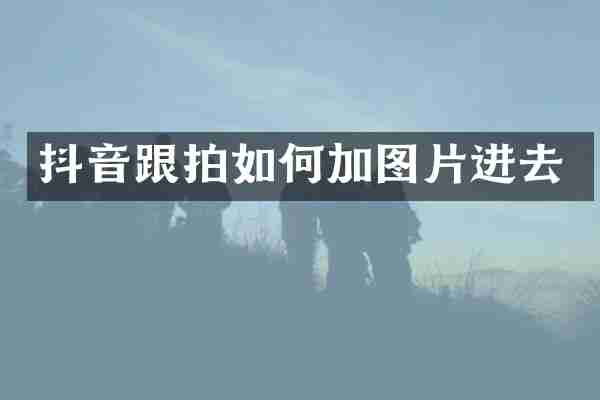 抖音跟拍如何加图片进去