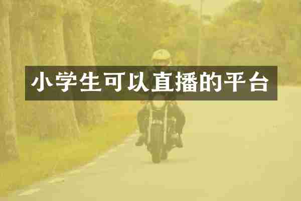 小学生可以直播的平台