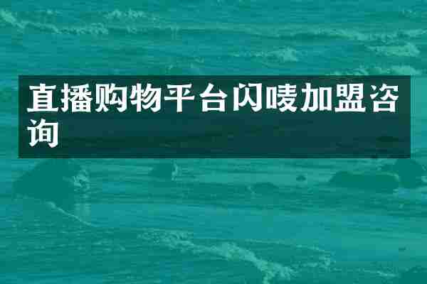 直播购物平台闪唛加盟咨询