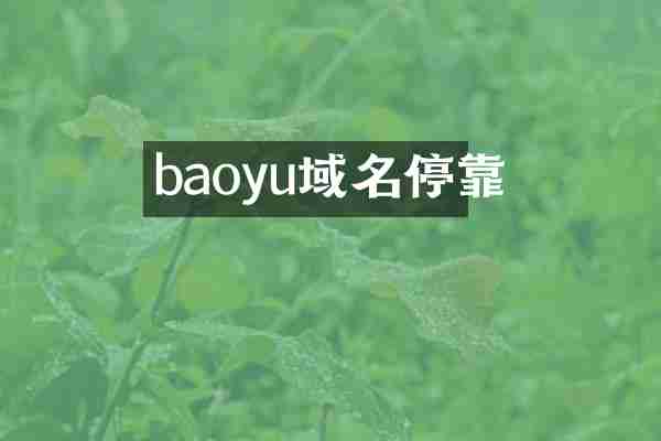 baoyu域名停靠