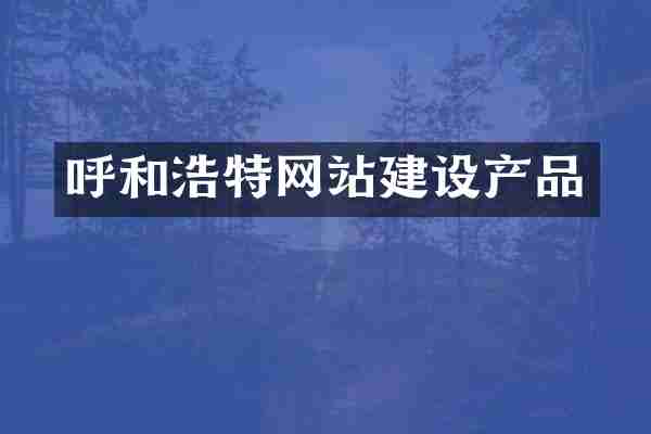 呼和浩特网站建设产品