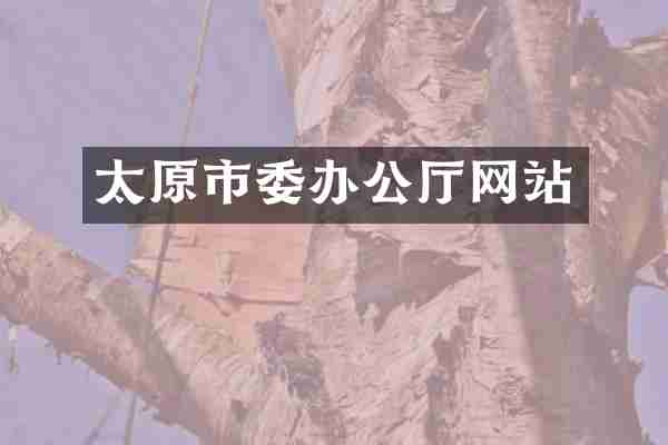 太原市委办公厅网站