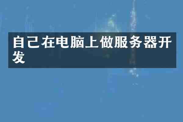 自己在电脑上做服务器开发