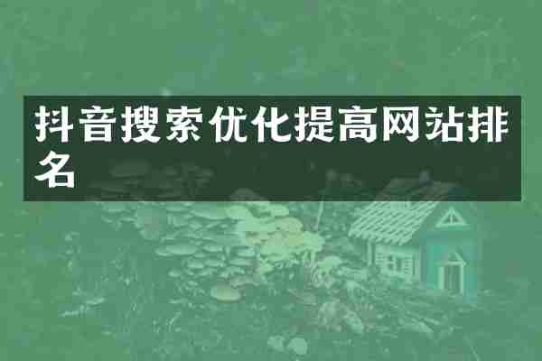 抖音搜索优化提高网站排名
